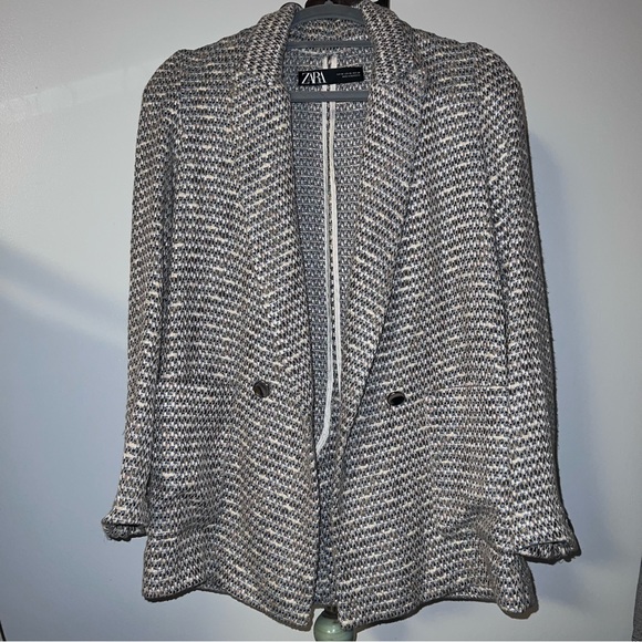 ZARA Tweed oversized blazer - Picture 3 of 9
